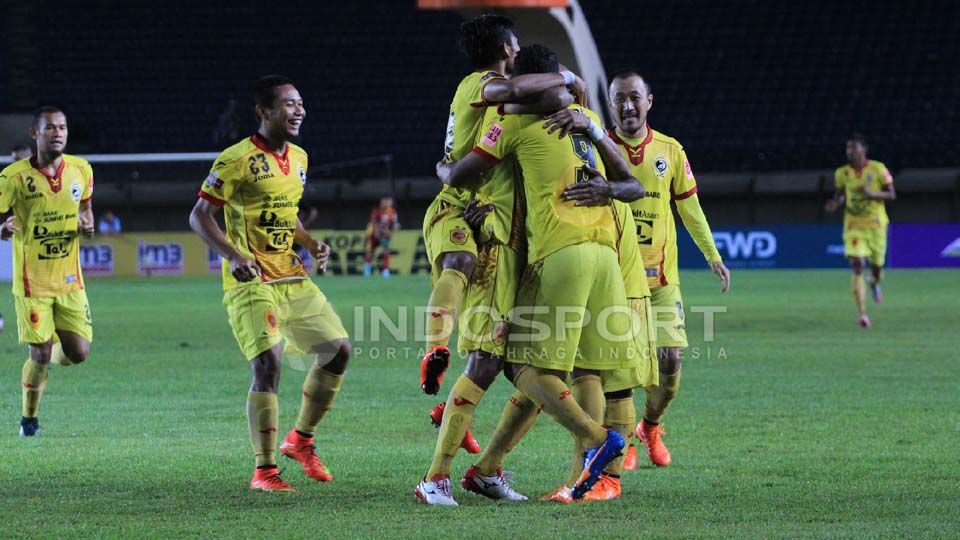 Selebrasi Sriwijaya FC Copyright: &copy; Muhammad Ginanjar/INDOSPORT